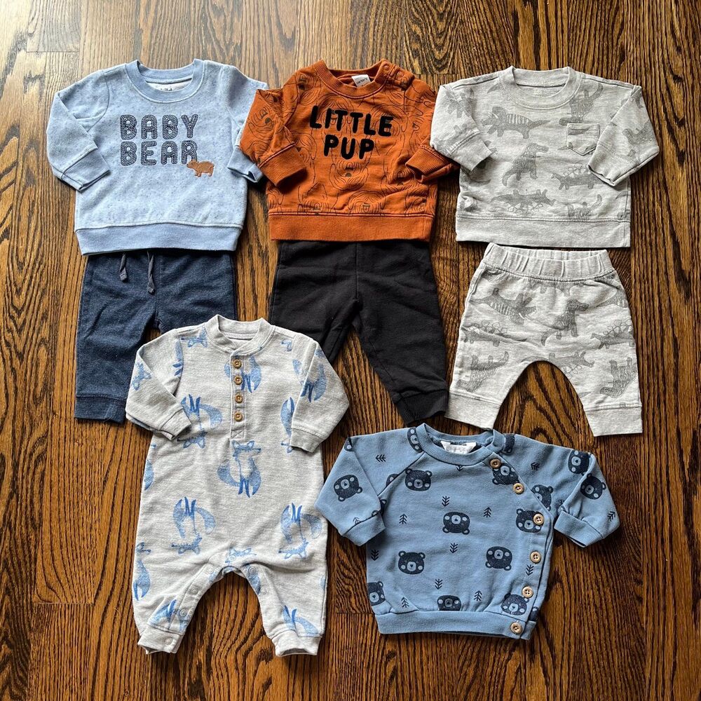 Baby Boy Animal Themed Outfit Bundle (0-6M)